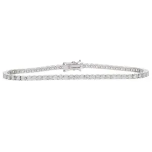5.20ct 14k White Gold Diamond Tennis Bracelet