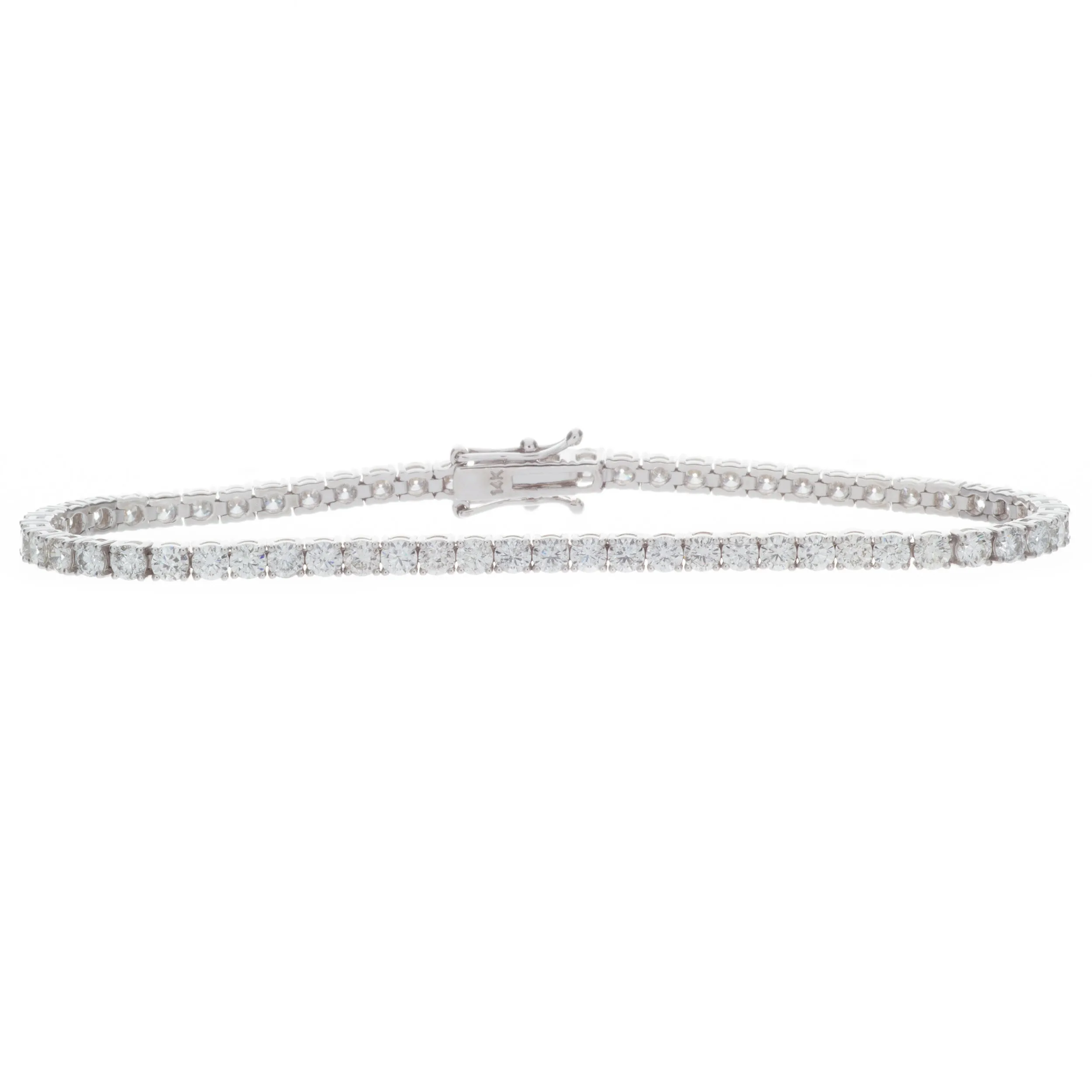 5.20ct 14k White Gold Diamond Tennis Bracelet