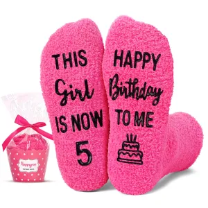 5th Birthday Gifts for Girls - Socks for Toddlers 5t, Presents for 5 Year Old Girls, Gift Ideas for Five Year Old Girls