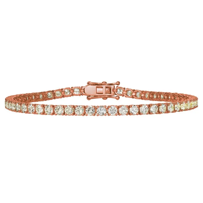6.00 CARAT NATURAL DIAMOND TENNIS BRACELET G SI 14K GOLD 7”