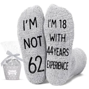 62nd Birthday Gifts Ideas for Men - Socks for 62 Year Old Middle Aged Man, 62nd Birthday Gifts for Him, 62 Year Old Gifts for Male