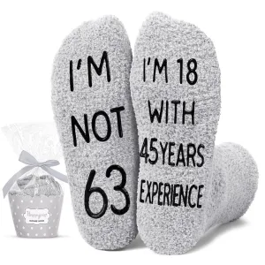 63rd Birthday Gifts Ideas for Men - Socks for 63 Year Old Middle Aged Man, 63rd Birthday Gifts for Him, 63 Year Old Gifts for Male