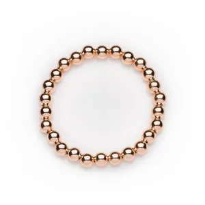 6mm 14k Rose Gold Filled Bead Bracelet