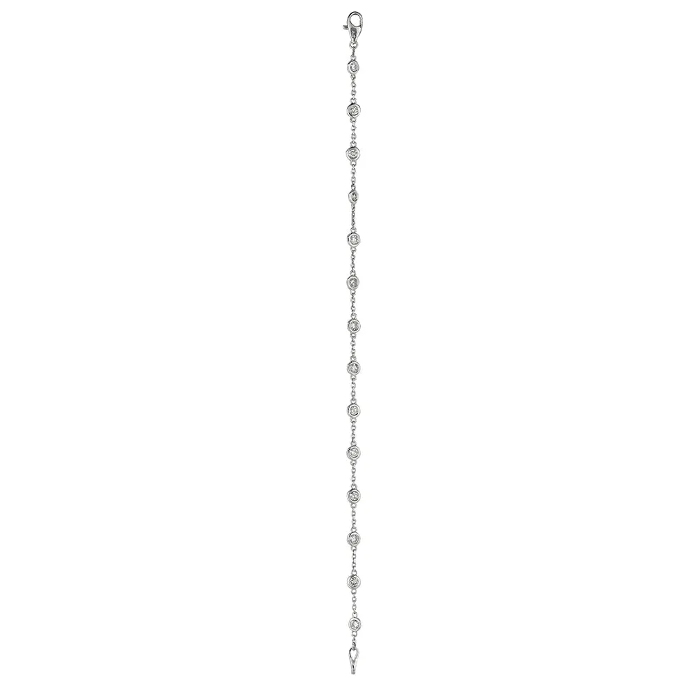 7 POINTER 14 SECTION DIAMOND BRACELET 14K GOLD (1 CTW)