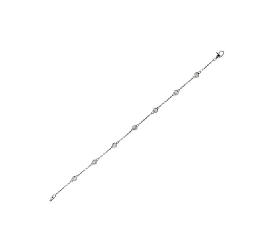 7 POINTER 7 SECTION DIAMOND BRACELET 14K GOLD (0.5 CTW)