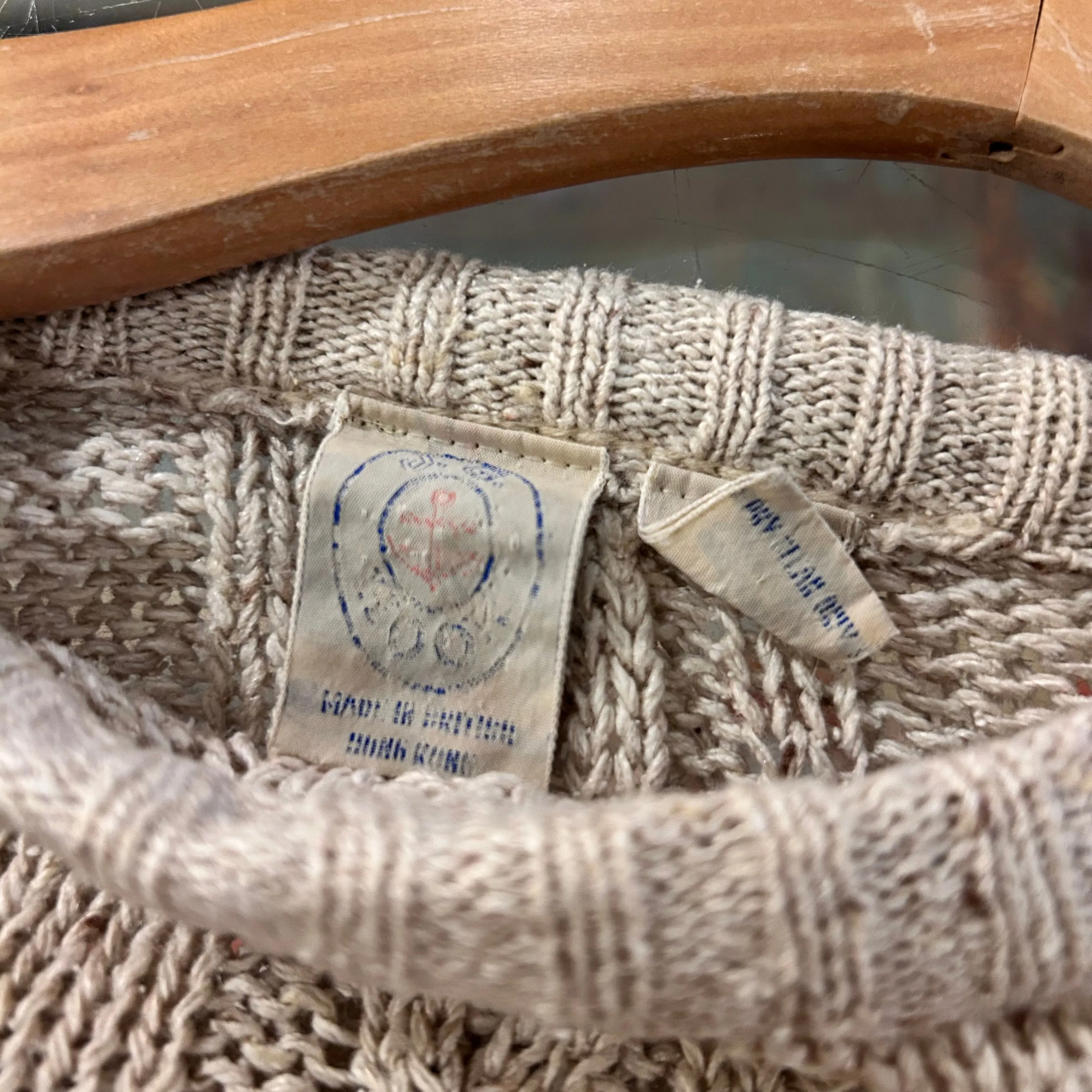 70s/80s J.G. Hook silk&wool blend cable knit sweater