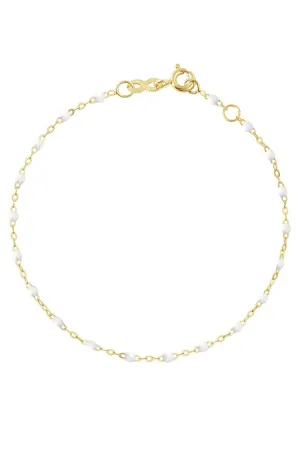 7.5" Classic Gigi Bracelet - WHITE   YELLOW GOLD