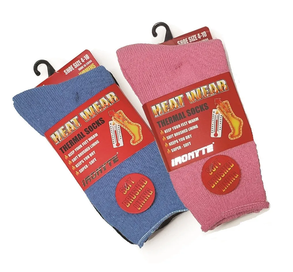 8-Pair Women's Ironyte Heat Wear Winter-Warm Thermal Socks