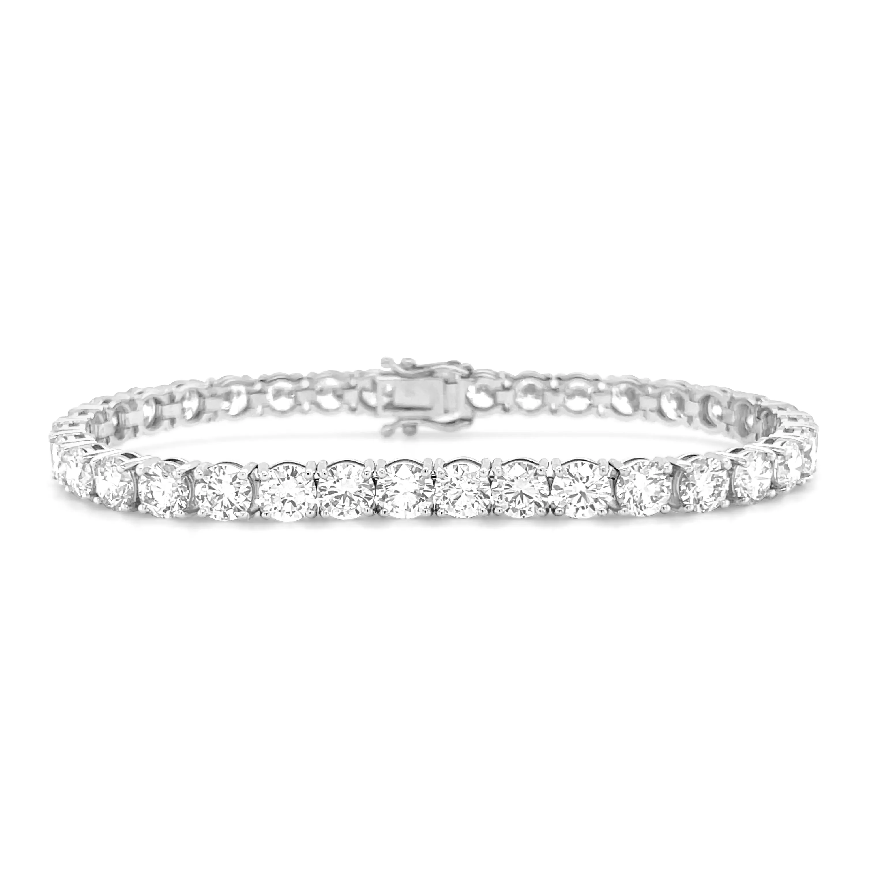 8.24 Carat Diamond Bracelet in 18k White Gold
