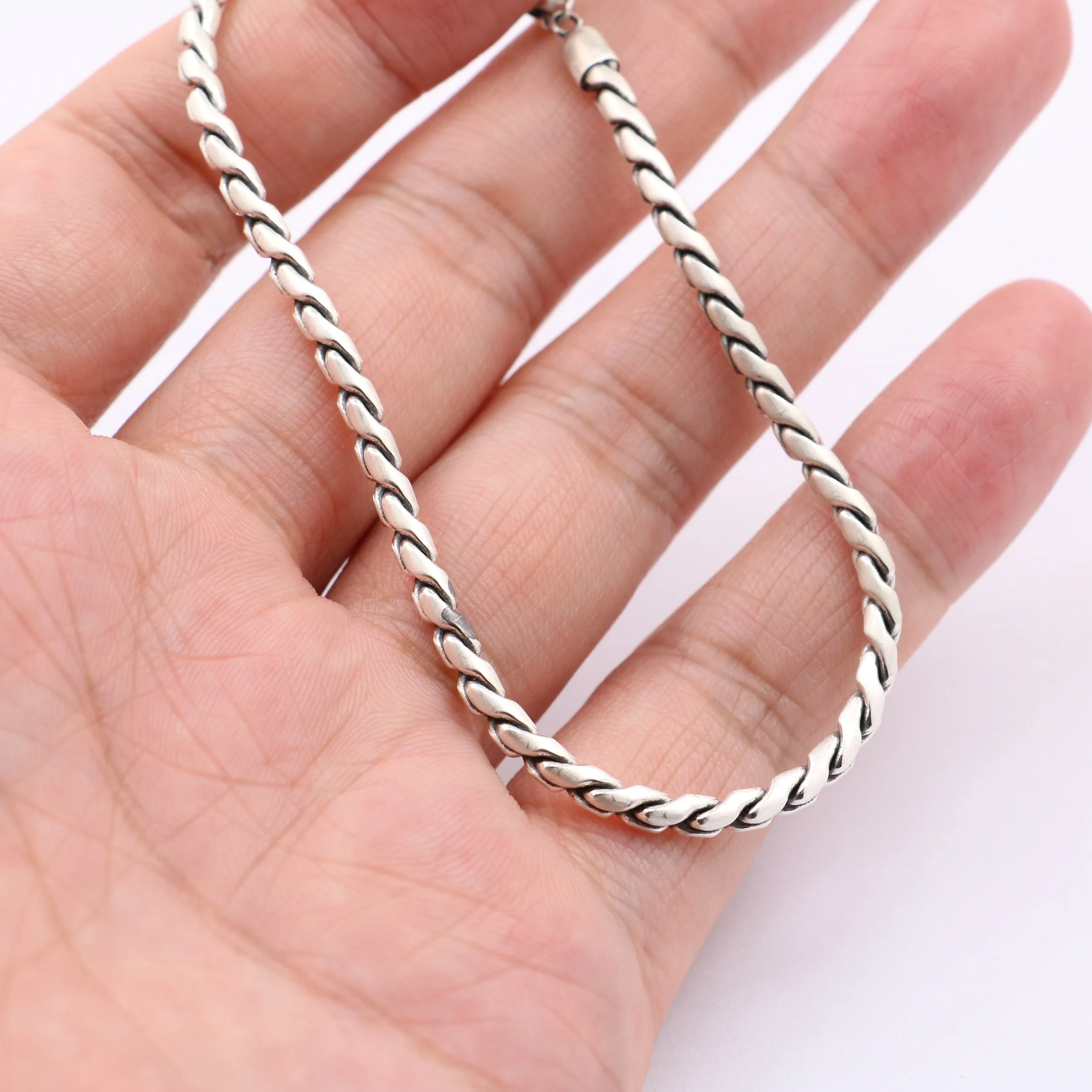 925 Oxidized Rope Chain Bracelet