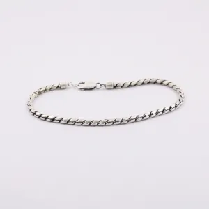 925 Oxidized Rope Chain Bracelet