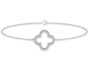 9ct White Gold Diamond Bracelet