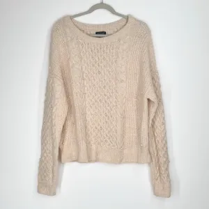 Abercrombie &amp; Fitch Pullover Cable Knit Longsleeve Sweater Women’s Size XL