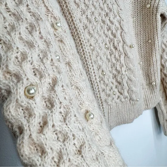 Abercrombie &amp; Fitch Pullover Cable Knit Longsleeve Sweater Women’s Size XL