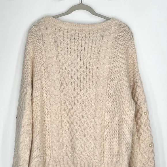 Abercrombie &amp; Fitch Pullover Cable Knit Longsleeve Sweater Women’s Size XL