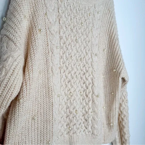 Abercrombie &amp; Fitch Pullover Cable Knit Longsleeve Sweater Women’s Size XL