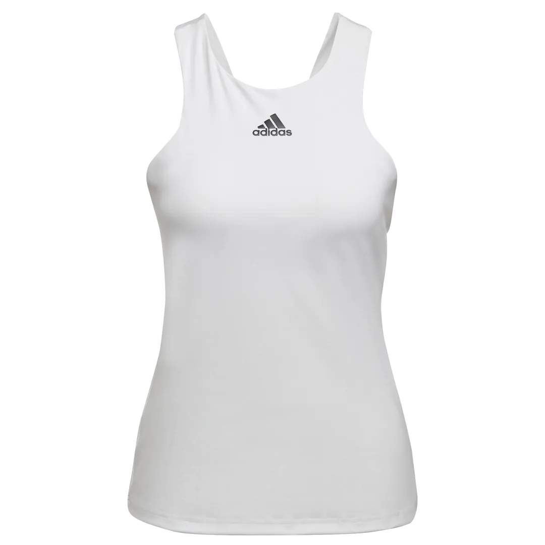adidas Women's Tennis Y-Tank Top (White)