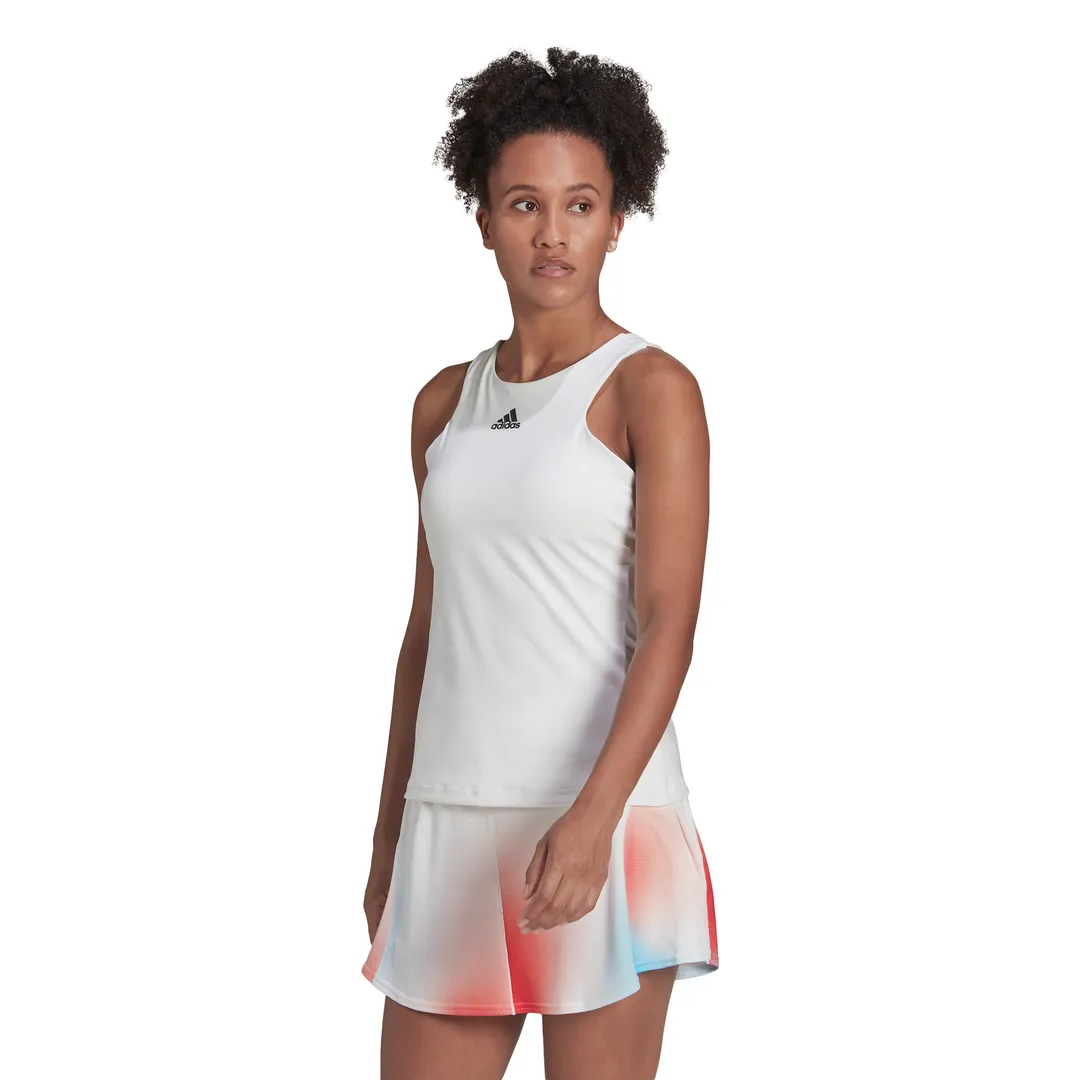 adidas Women's Tennis Y-Tank Top (White)
