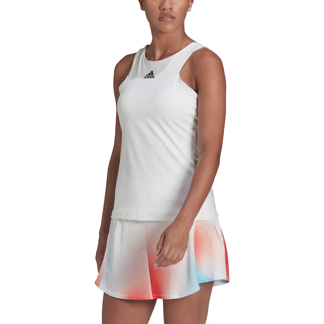 adidas Women's Tennis Y-Tank Top (White)