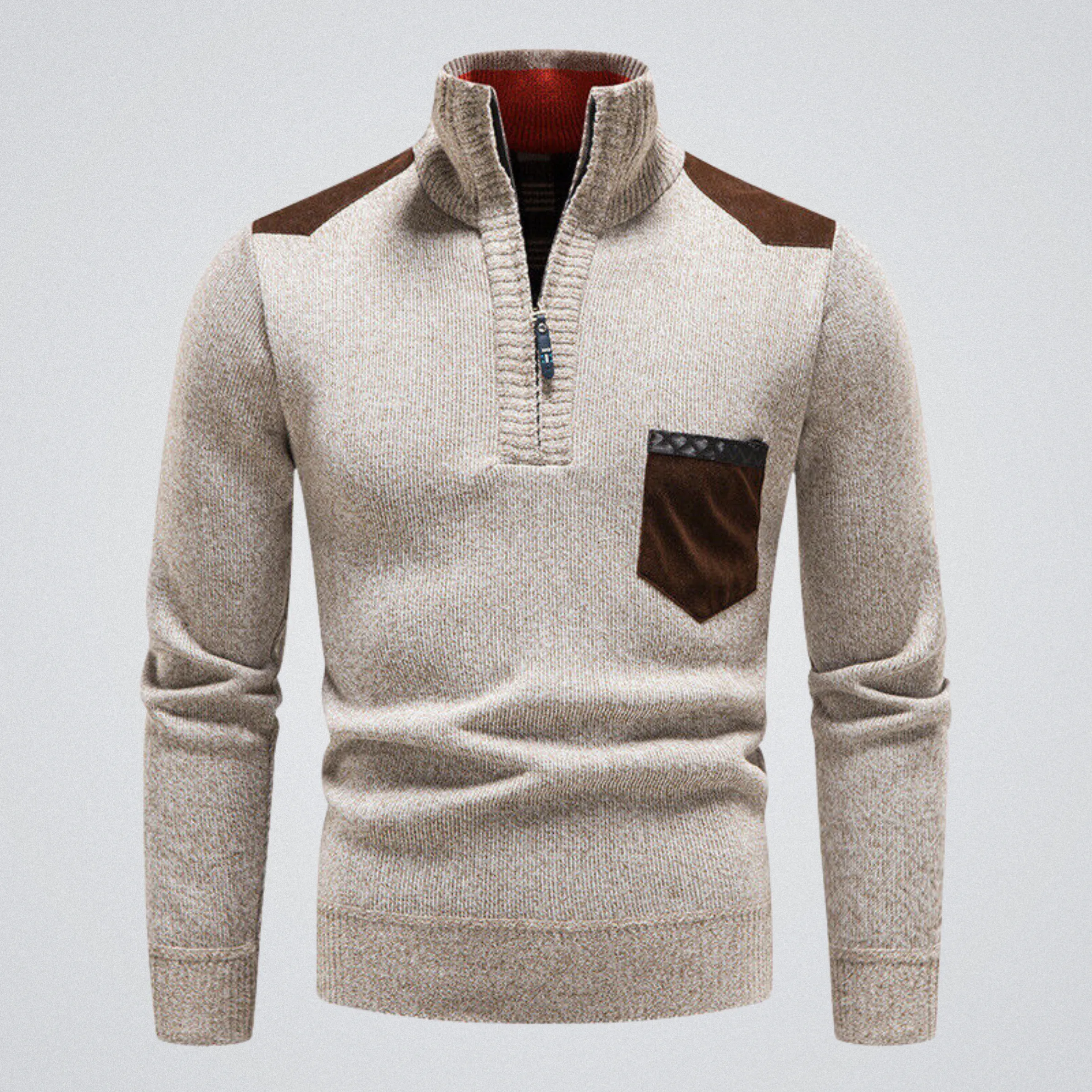 Adrian Urban Chic – Moderner Patchwork-Pullover für urbanen Trendsetter.