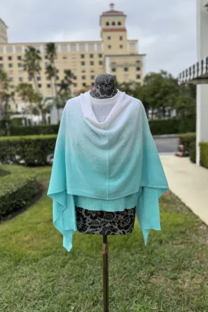 Alashan Cashmere Dip Dye Topper in Teal