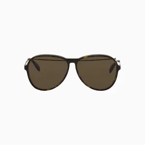 Alexander Mcqueen Ruthenium Havana Brown Sunglasses