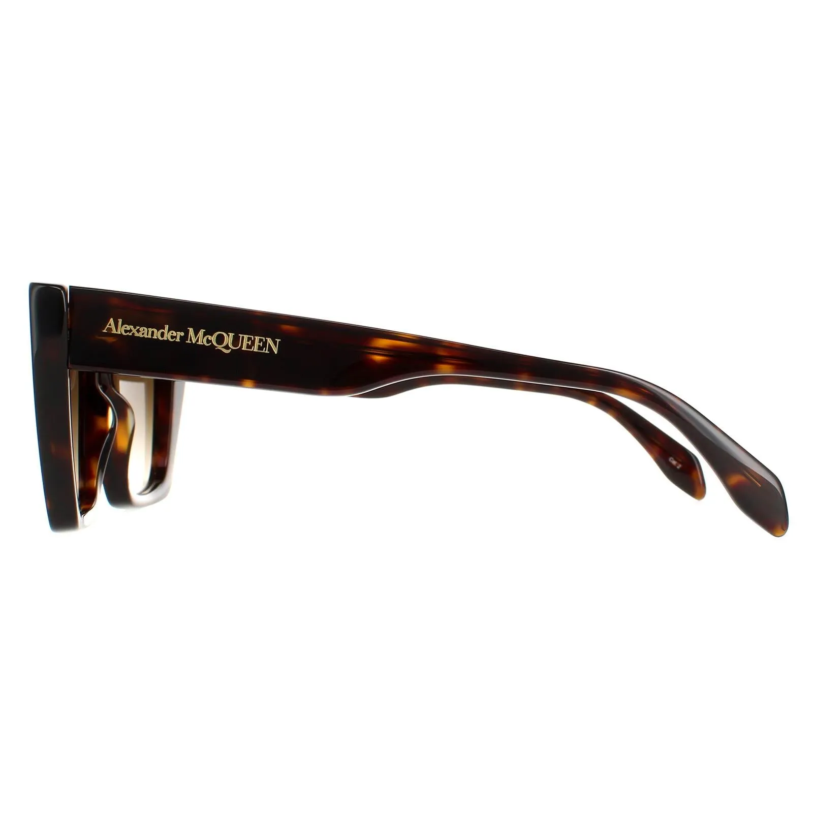 Alexander McQueen Sunglasses AM0299S 002 Dark Havana Brown Gradient
