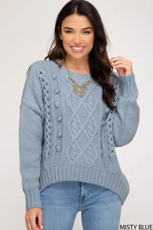 ALINA SWEATER (MISTY BLUE)