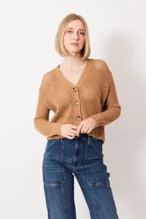 Allude Open Weave V Cardigan