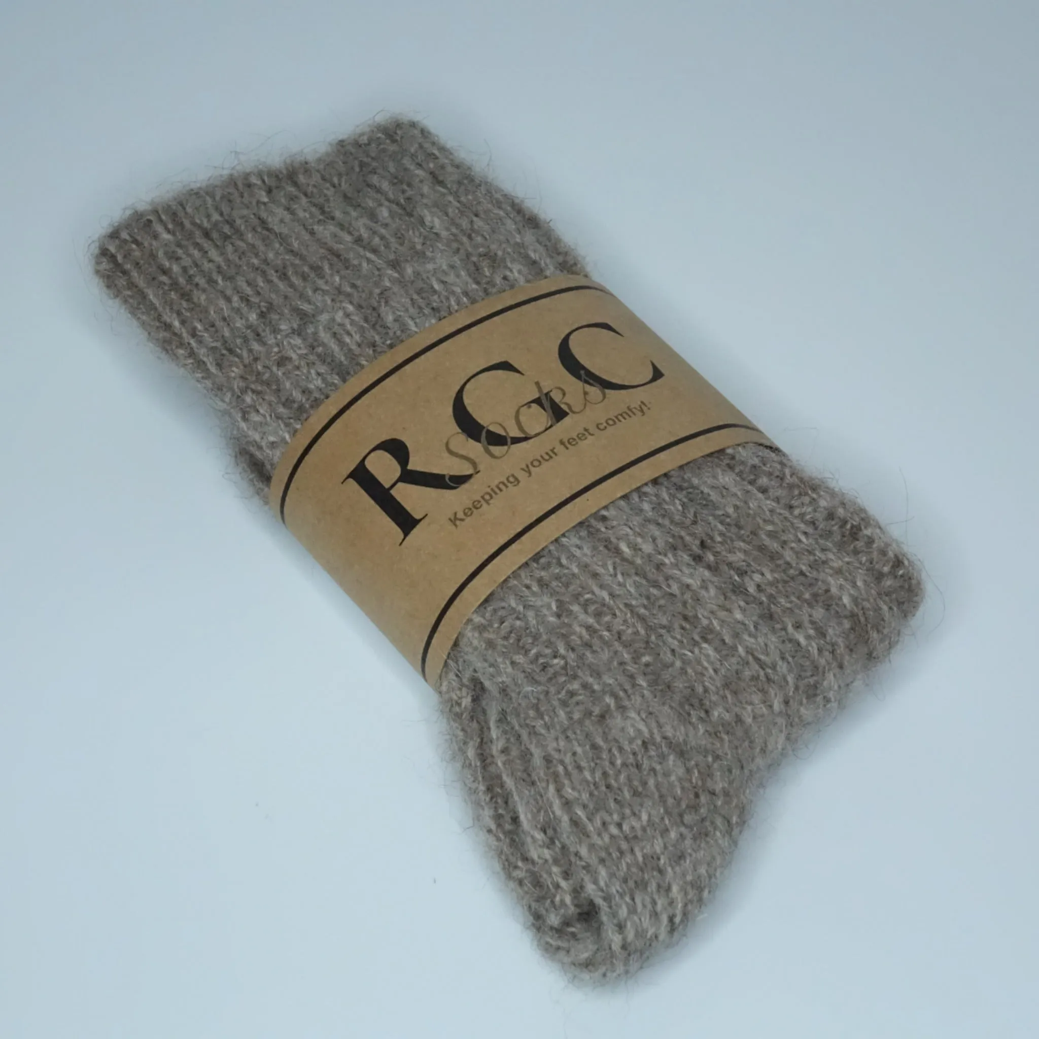 Alpaca Natural Wool Socks - Beige woolen socks