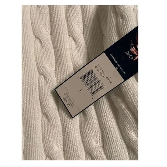 American living Cable Knit Cardigan NWT