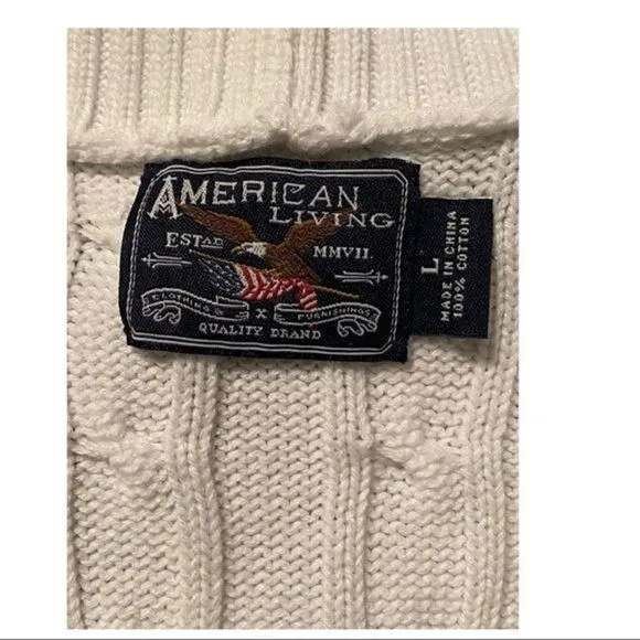 American living Cable Knit Cardigan NWT