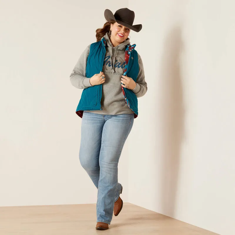 Ariat Women's Dilon Reversible Insulated Vest (Deep Lagoon)