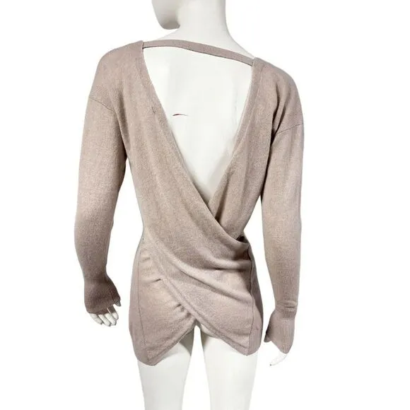 Athleta 100% Cashmere Criss Cross Sweater Womens Size M Medium
