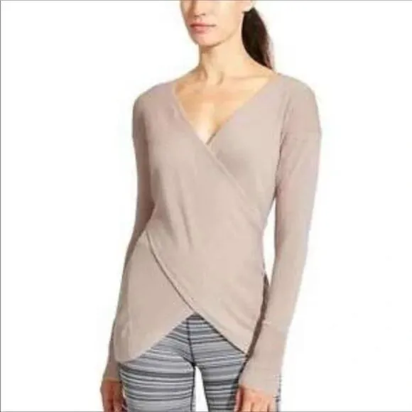 Athleta 100% Cashmere Criss Cross Sweater Womens Size M Medium