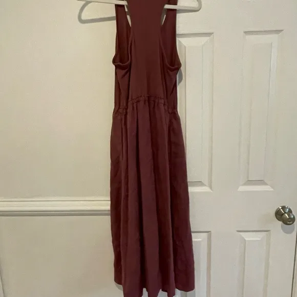 Athleta Baja Linen Midi Athletic Sport Dress Tennis Pickleball
