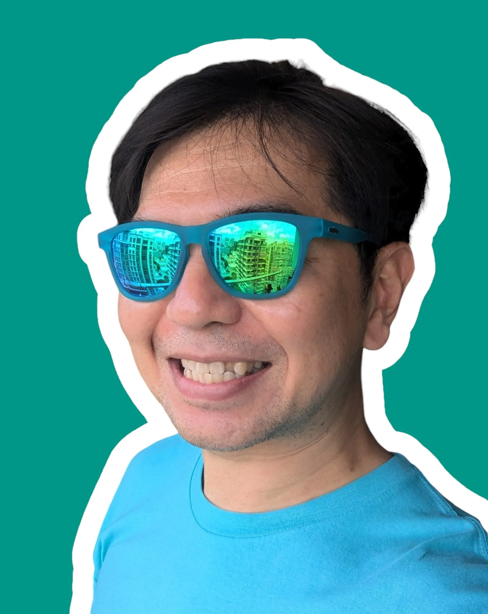 Aura Shades TEAL WE MEET AGAIN Sunglasses