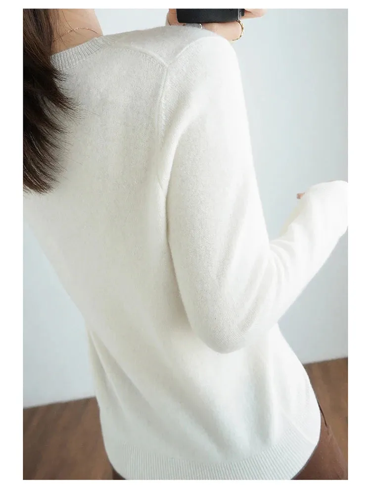 Autumn And Winter Thin Sweater Women's Round Neck Pullover Casual Knitted Top Women's Short Underlay Fashion