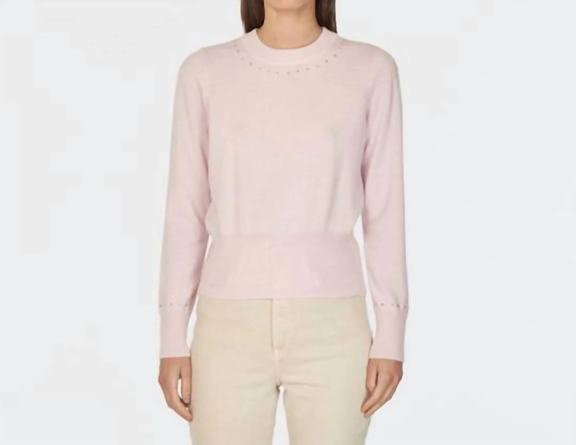 Autumn Cashmere - Placed Jewel Crew Sweater