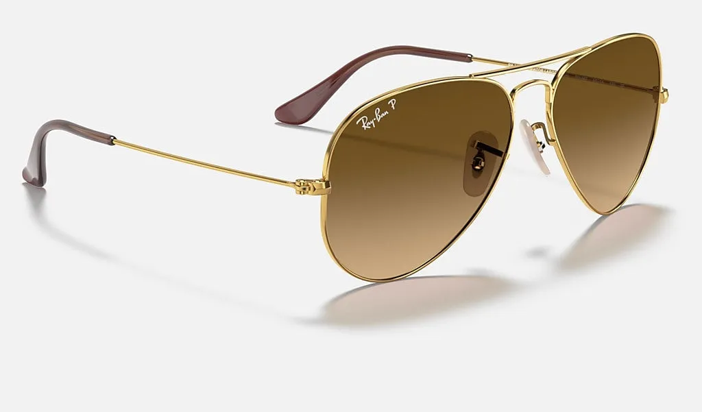 AVIATOR GRADIENT | Gold with Brown Polarized | Ray Ban