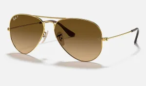 AVIATOR GRADIENT | Gold with Brown Polarized | Ray Ban