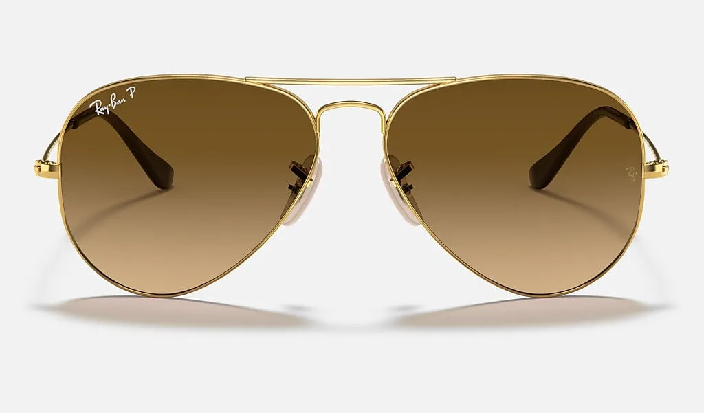 AVIATOR GRADIENT | Gold with Brown Polarized | Ray Ban