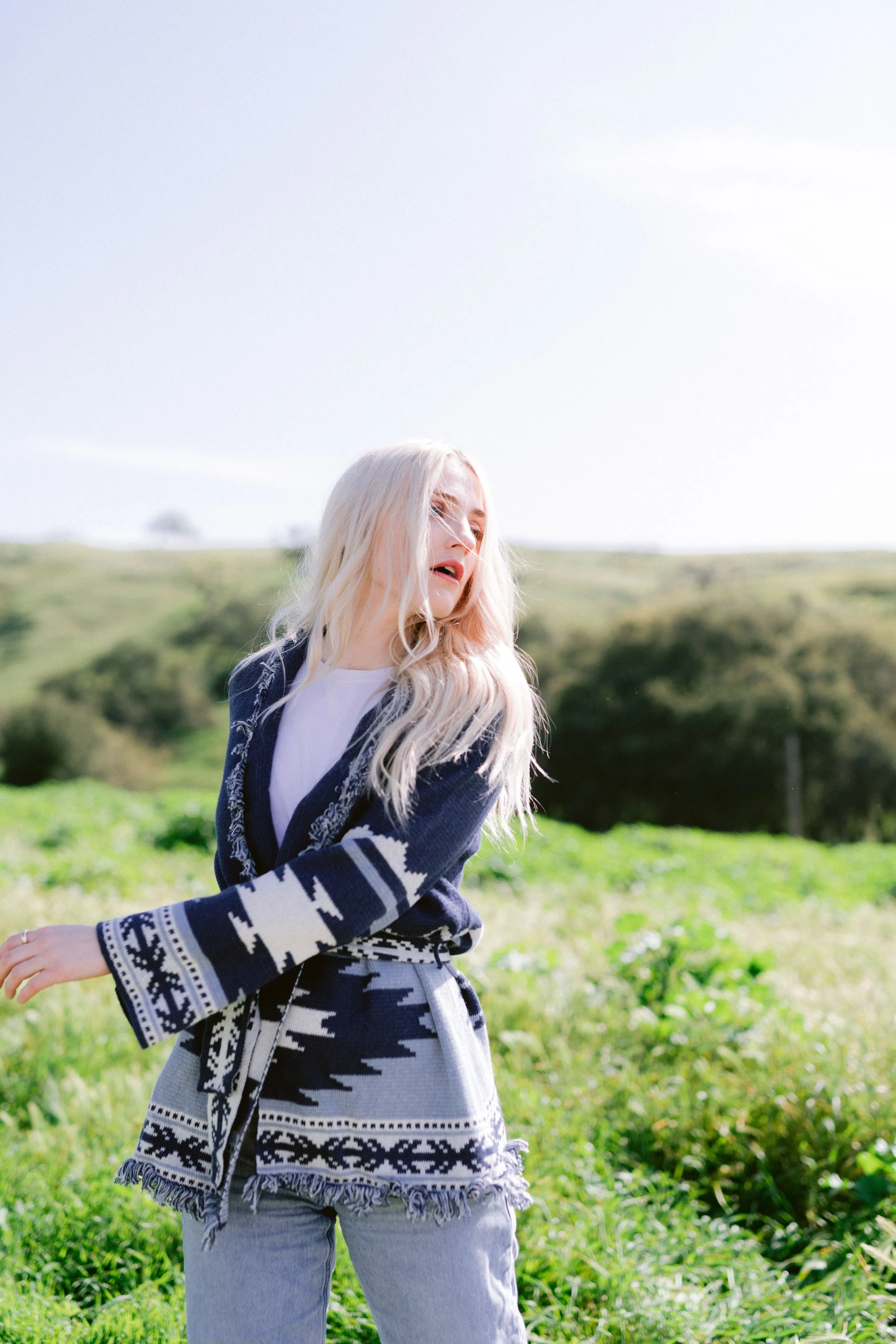 Aztec Wrap Cardigan Sweater