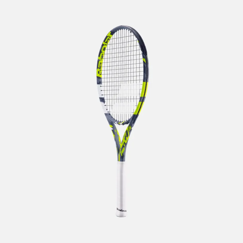 Babolat Aero Junior 25 Strung Tennis Racquet -Grey/Yellow/White