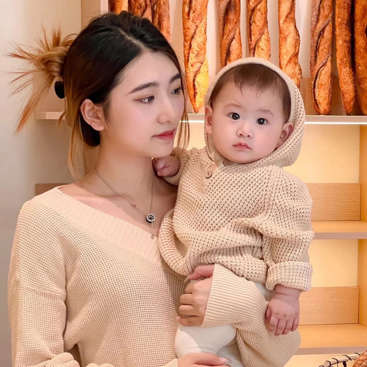 Baby Chunky Knit Sweater: Oversized Cable Knit Hoodie