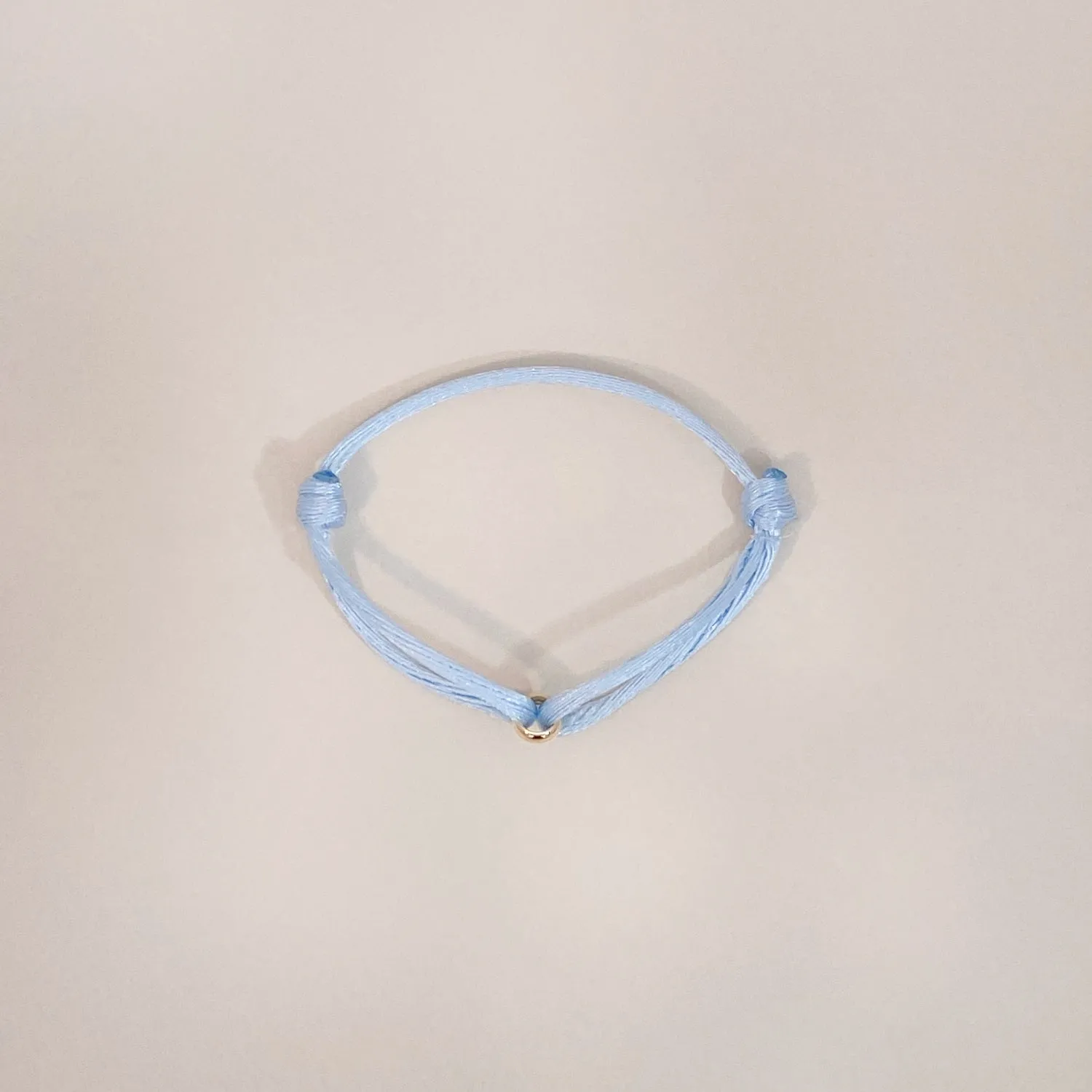 Baby Gold Bead Satin Bracelet