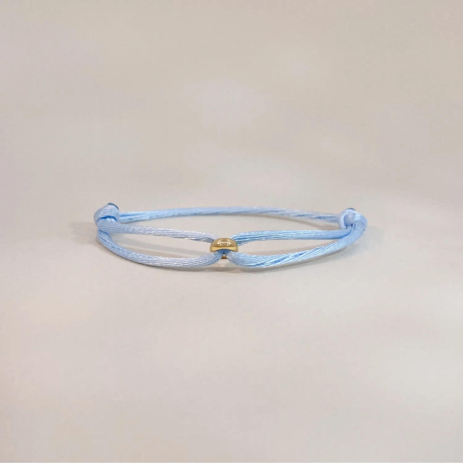 Baby Gold Bead Satin Bracelet