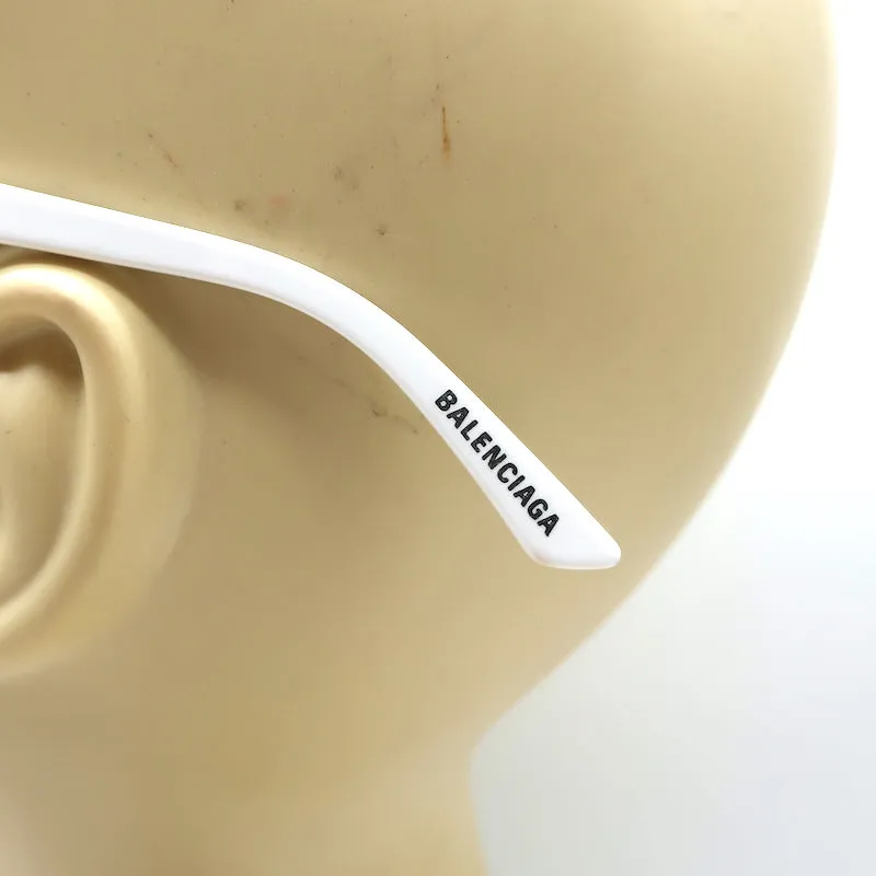 Balenciaga Ski Mirrored Rectangle Sunglasses White BB0003S 002