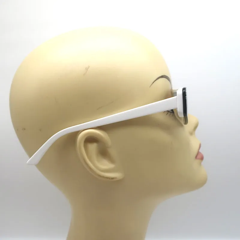 Balenciaga Ski Mirrored Rectangle Sunglasses White BB0003S 002