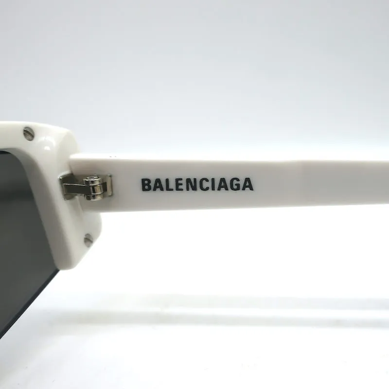 Balenciaga Ski Mirrored Rectangle Sunglasses White BB0003S 002